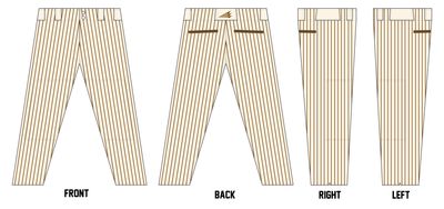 Twelve Eleven Bolts Custom Athletic Cut Baseball Pants #BP3B