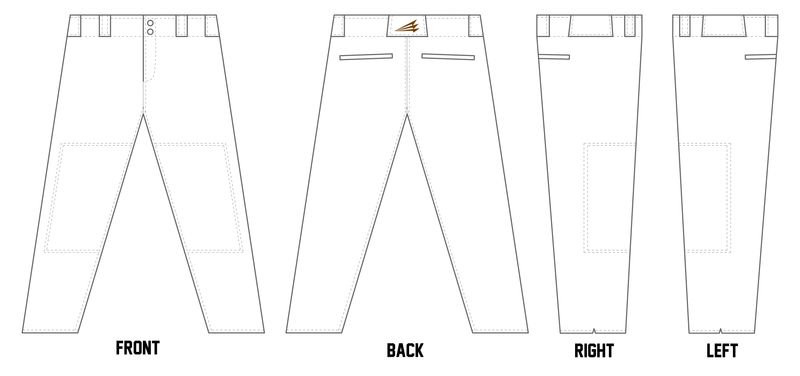 Twelve Eleven Bolts Custom Athletic Cut Baseball Pants #BP4