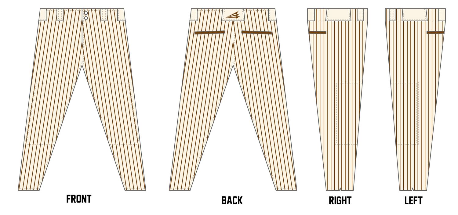 Twelve Eleven Bolts Custom Pro-Fit Baseball Pants #BP3C