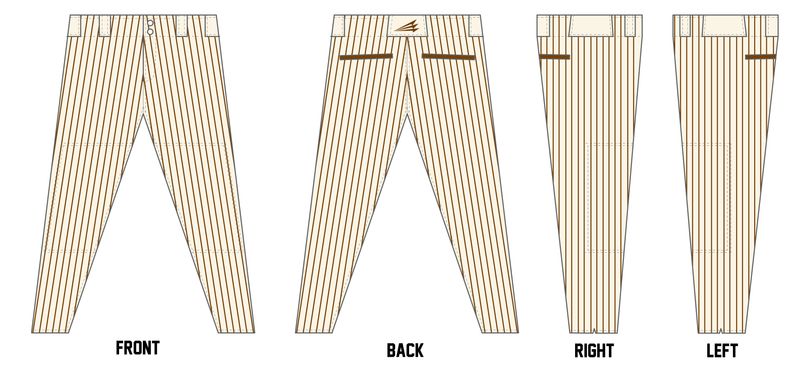 Twelve Eleven Bolts Custom Pro-Fit Baseball Pants #BP3C