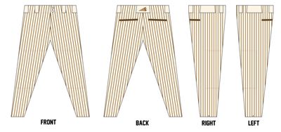 Twelve Eleven Bolts Custom Pro-Fit Baseball Pants #BP3C