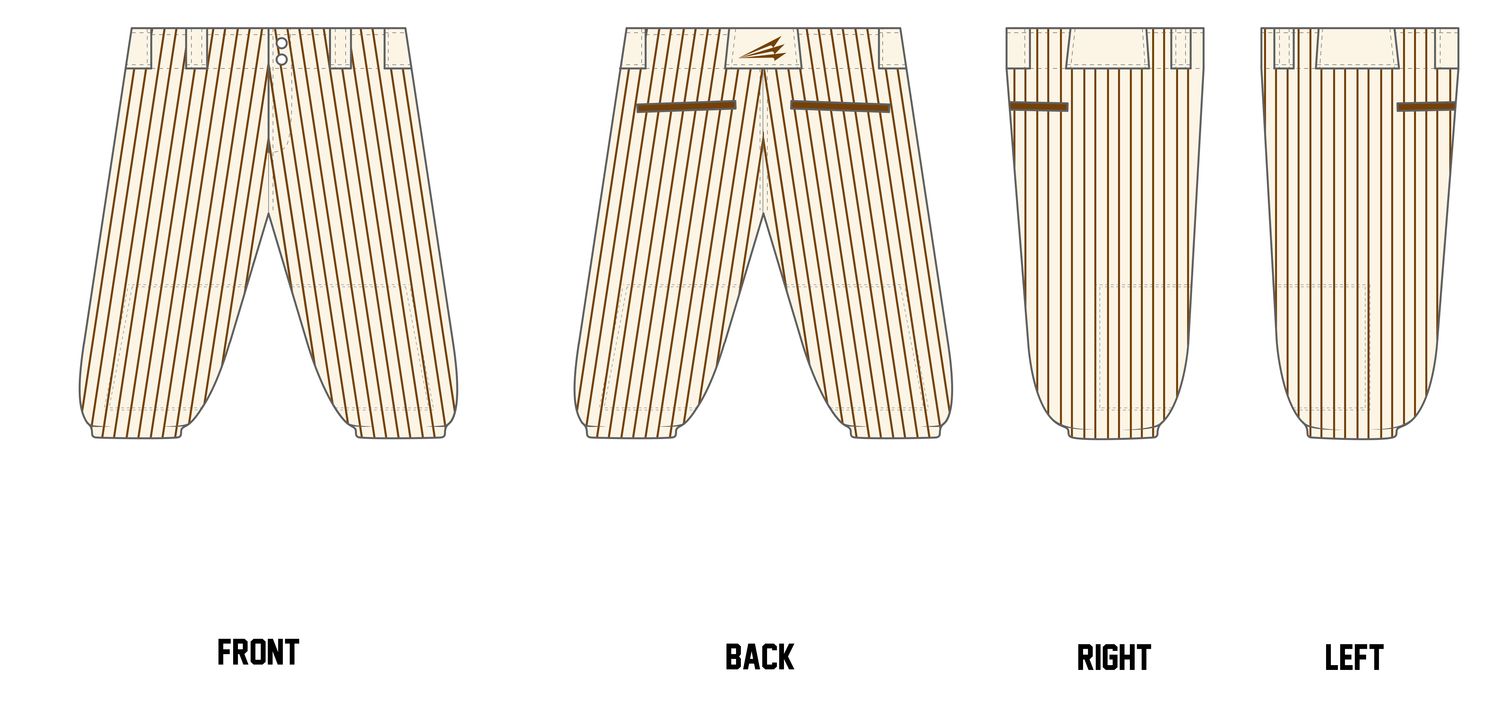 Twelve Eleven Bolts Custom Knicker Baseball Pants #BP3D