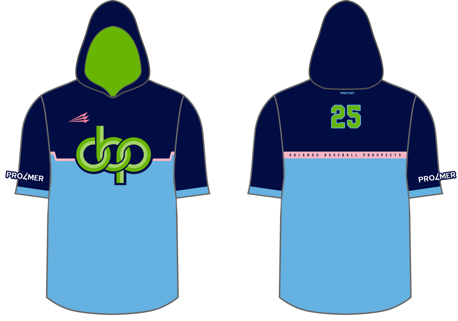 Orlando Baseball Prospects Custom Pro Premier Pullover #PP2D