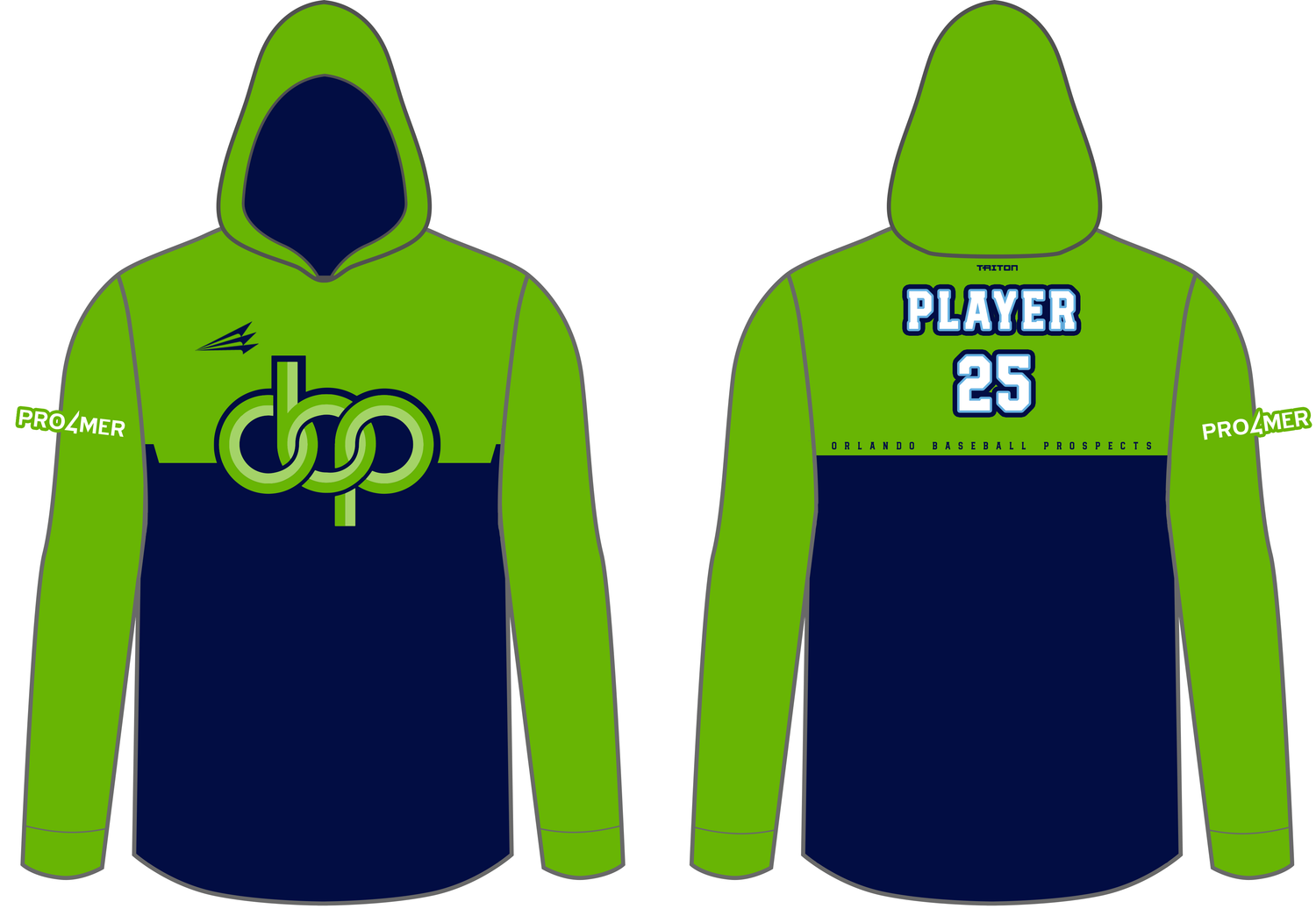 Orlando Baseball Prospects Custom Pro Premier Pullover #PP2F