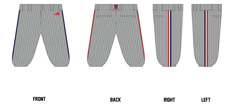 Arlington Twins Custom Knicker Baseball Pant #BP1BK