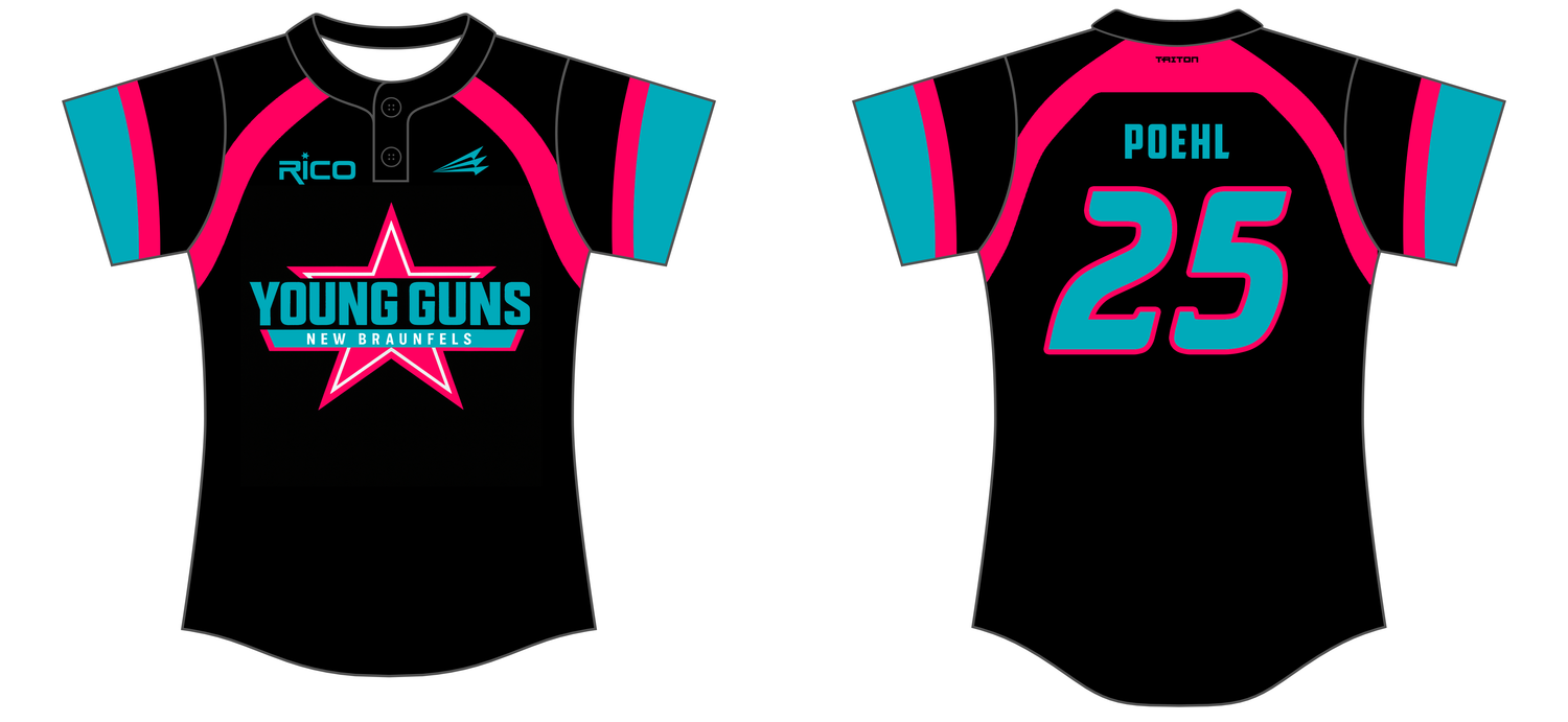 New Braunfels Young Guns Custom HexaFlex Softball Jersey #J3c