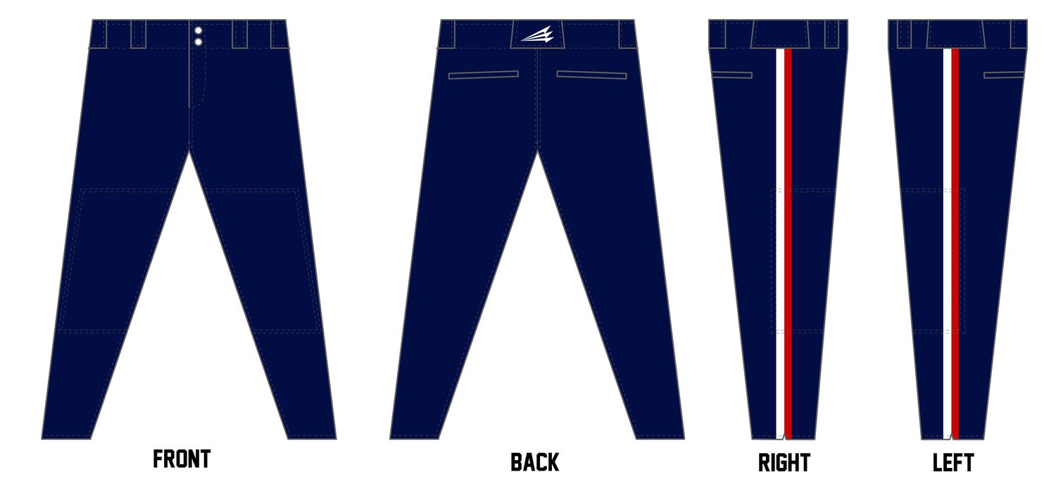 Navy/Red/White Custom Profit Baseball Pant