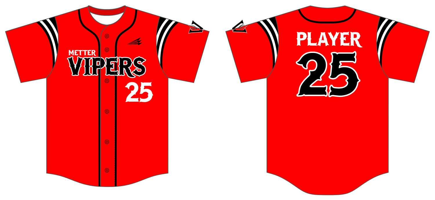 Metter Vipers Custom Hexaflex Baseball Jersey #J1