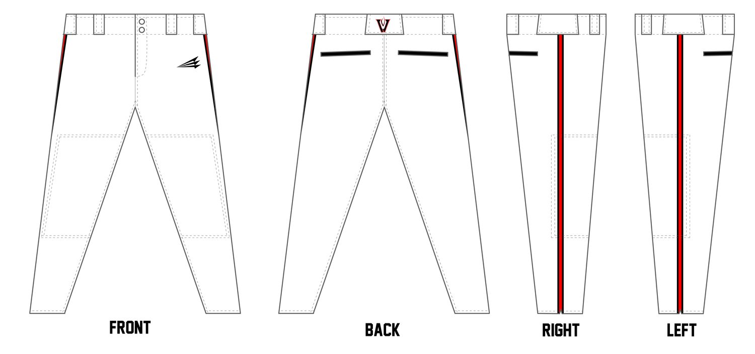 Metter Vipers Custom Pro-Fit Baseball Pants #BP2C