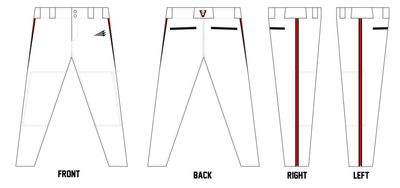 Metter Vipers Custom Pro-Fit Baseball Pants #BP2C