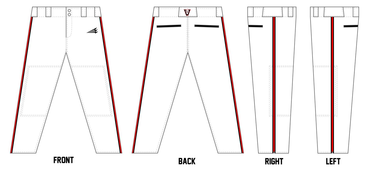 Metter Vipers Custom Athletic Cut Baseball Pants #BP2B