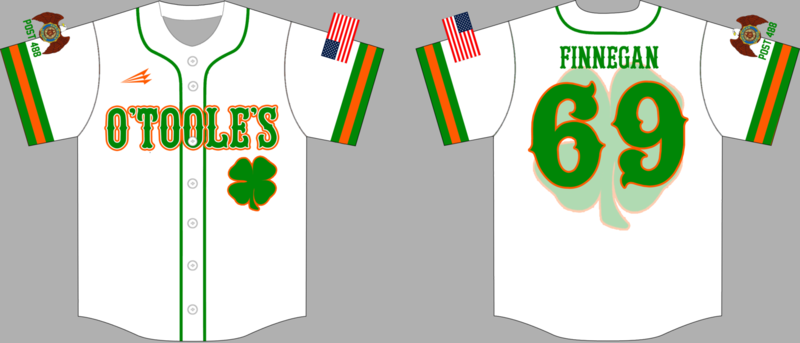 O&#39;Toole&#39;s Pub Custom HexaFlex Baseball Jersey #1B