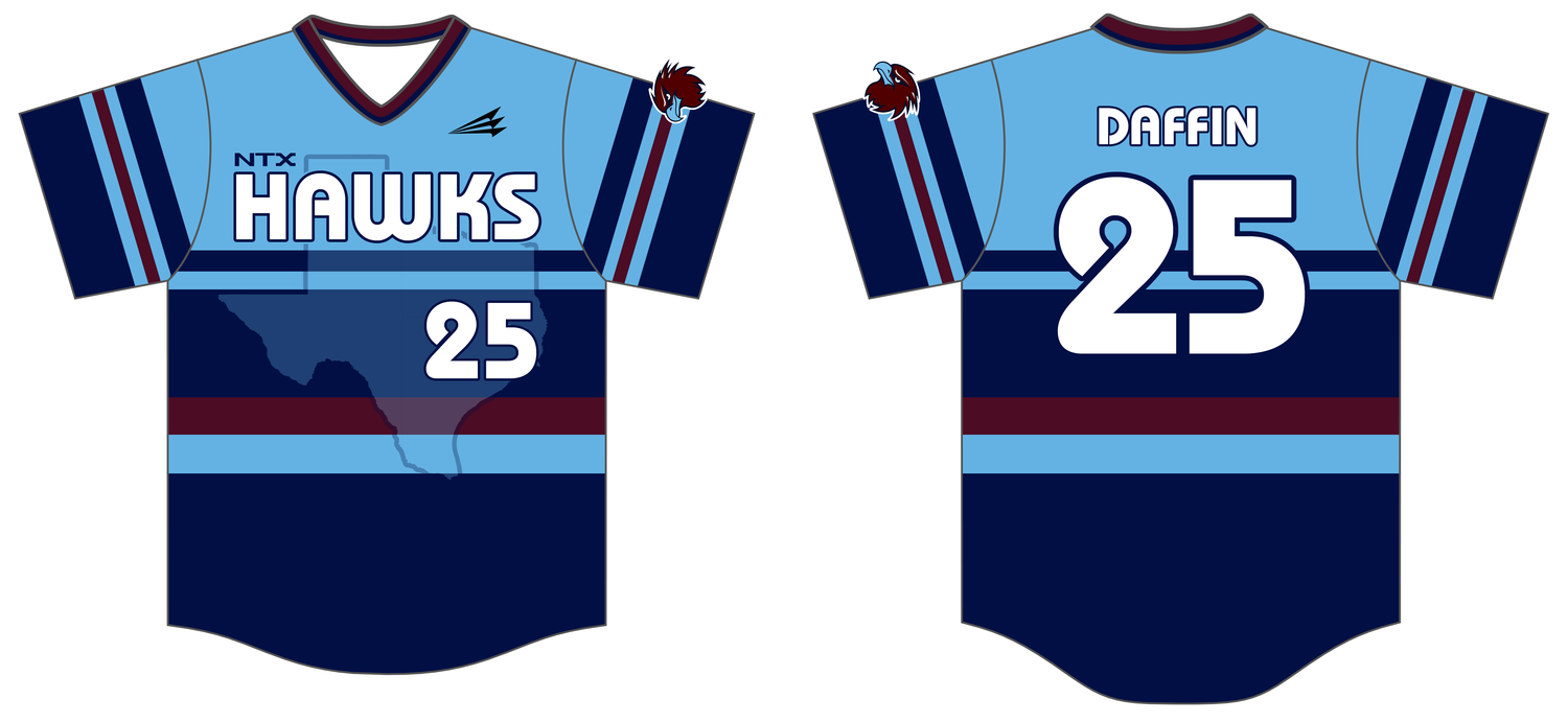NTX Warhawks Custom HexaFlex Baseball Jersey #J1b