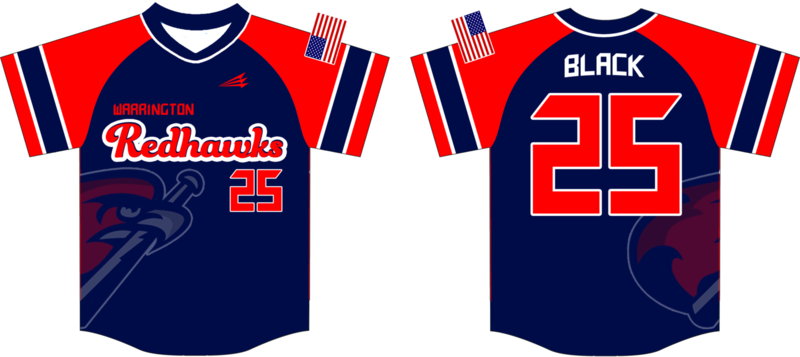Warrington Redhawks Custom NanoDri Baseball Jersey #3c