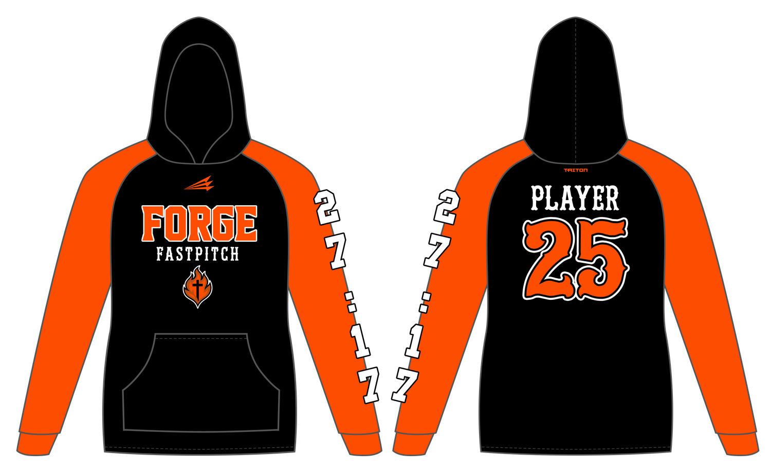 Forge Fastpitch 27:17 Custom Vulcan Hoodie #VH1B
