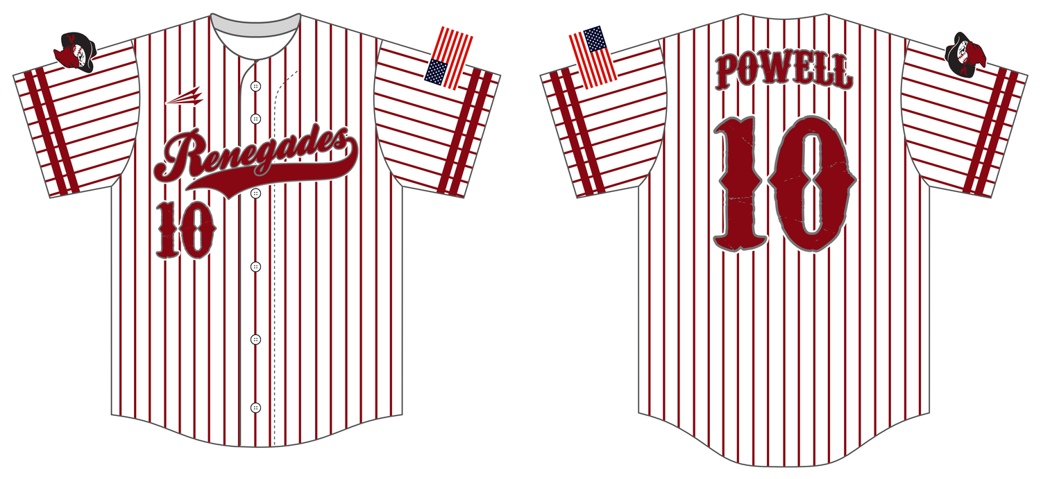 Tallahassee 10U Renegades Custom HexaFlex Baseball Jersey #J2a