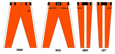 DC Tomahawks Custom Athletic Cut Baseball Pants #BP13