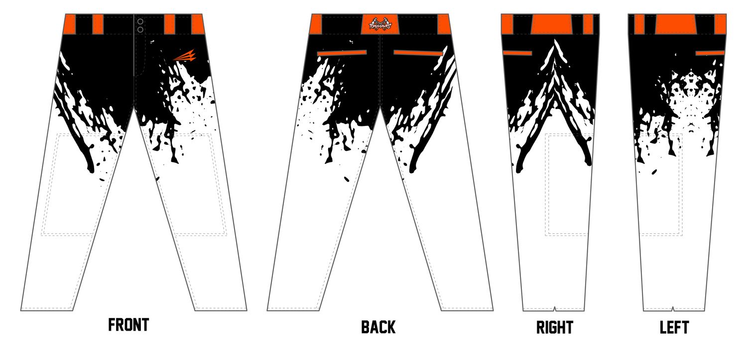 DC Tomahawks Custom Athletic Cut Baseball Pants #BP12B