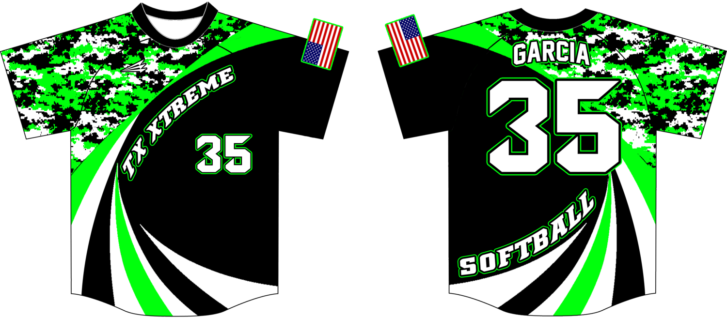 Texas Xtreme Custom Hexaflex Baseball Jersey #1C