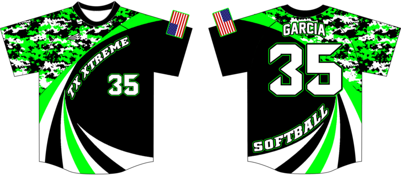 Texas Xtreme Custom Hexaflex Baseball Jersey #1C