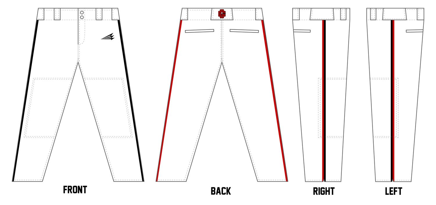 GameChangers Custom Athletic Cut Baseball Pants #BP3A