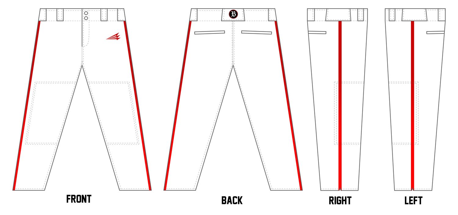 SoCal Ballers Custom Athletic Cut Baseball Pants #BP27A