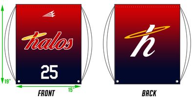 Halos Baseball Club Custom Drawstring Bag #DB1