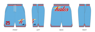 Halos Baseball Club Custom Retro Mesh Shorts #MS1