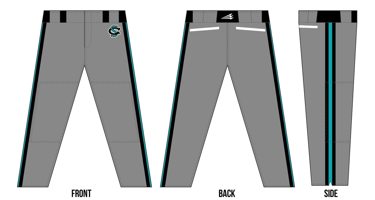 Columbus Sharks Custom Stacheman Elite Long Baseball Pant #10B