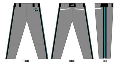 Columbus Sharks Custom Stacheman Elite Long Baseball Pant #10B