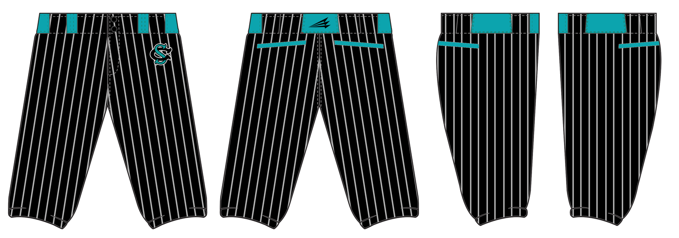 Columbus Sharks Custom Stacheman Elite Knicker Baseball Pant #5