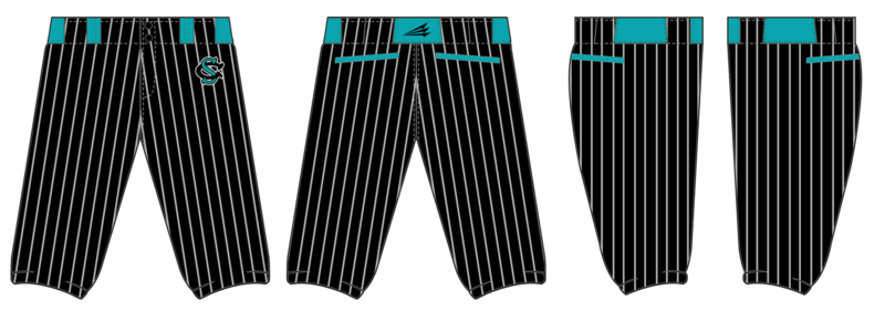 Columbus Sharks Custom Stacheman Elite Knicker Baseball Pant #5
