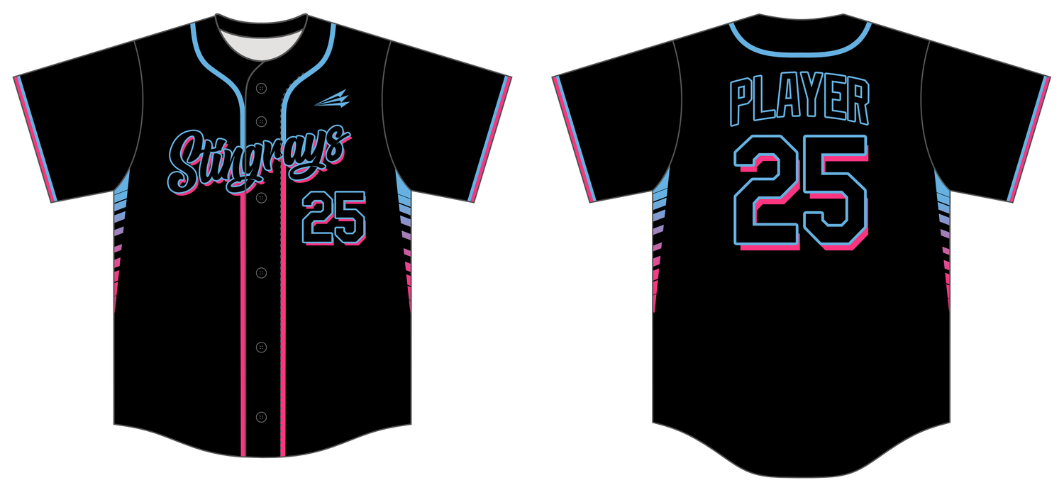 Stingrays (Burney) Custom Hexaflex Baseball Jersey #J6