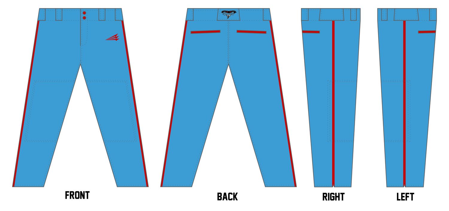 Stingrays (Burney) Custom Athletic Cut Baseball Pants #BP2