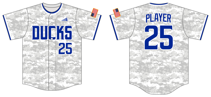 Ducks Custom HexaFlex Baseball Jersey #J1