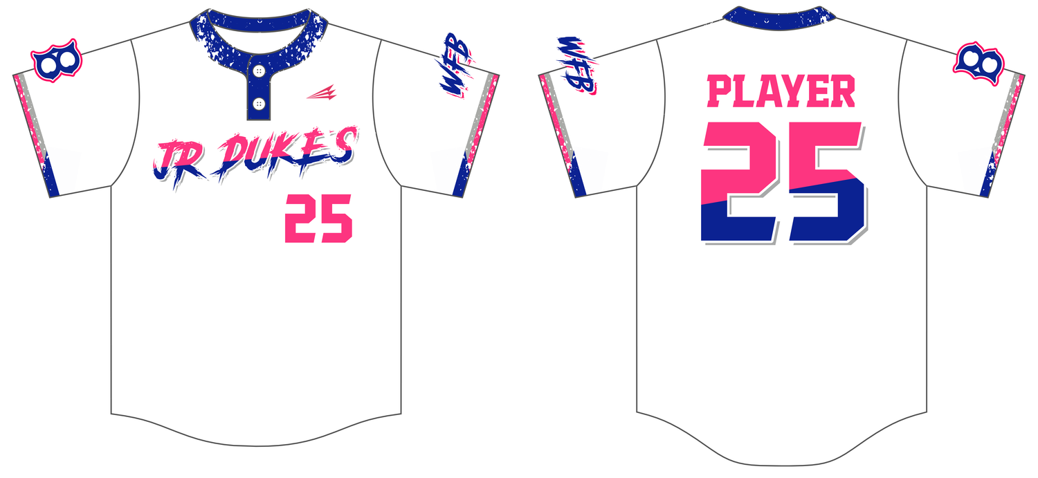 Whitefish Bay Jr. Blue Duke Custom NanoDri Baseball Jersey #J1C