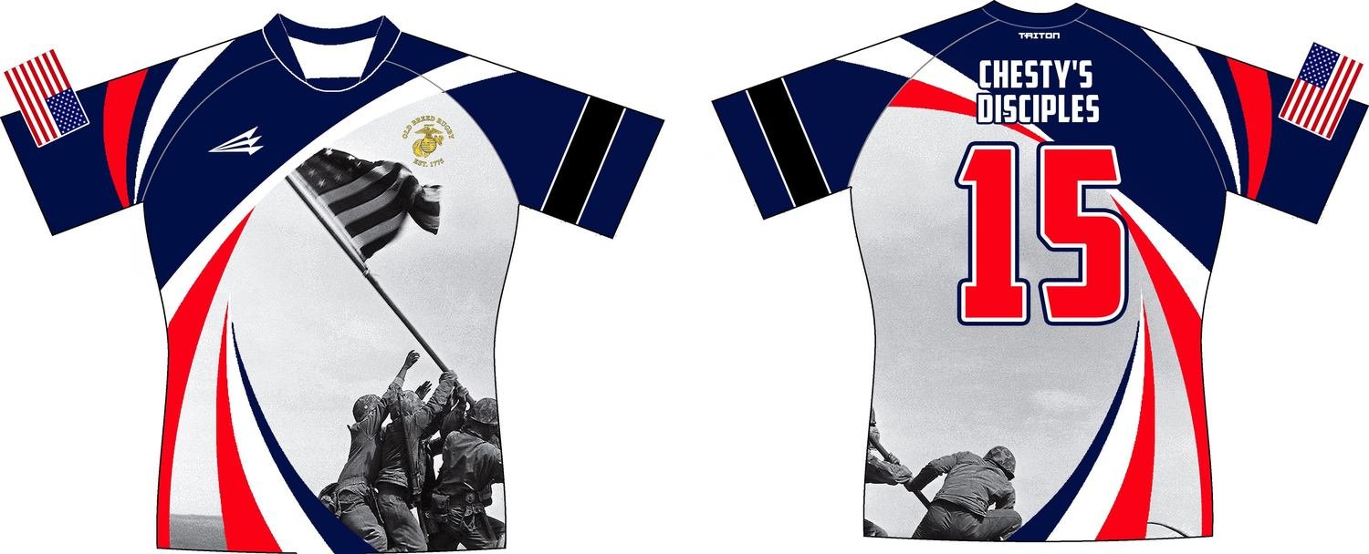 Marine Corps Old Breed Rugby Custom Classic Jersey #4c
