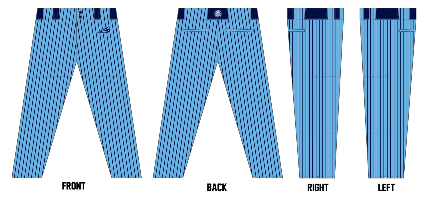 Columbia Clippers 9U Custom Athletic Fit Baseball Pant #BP1
