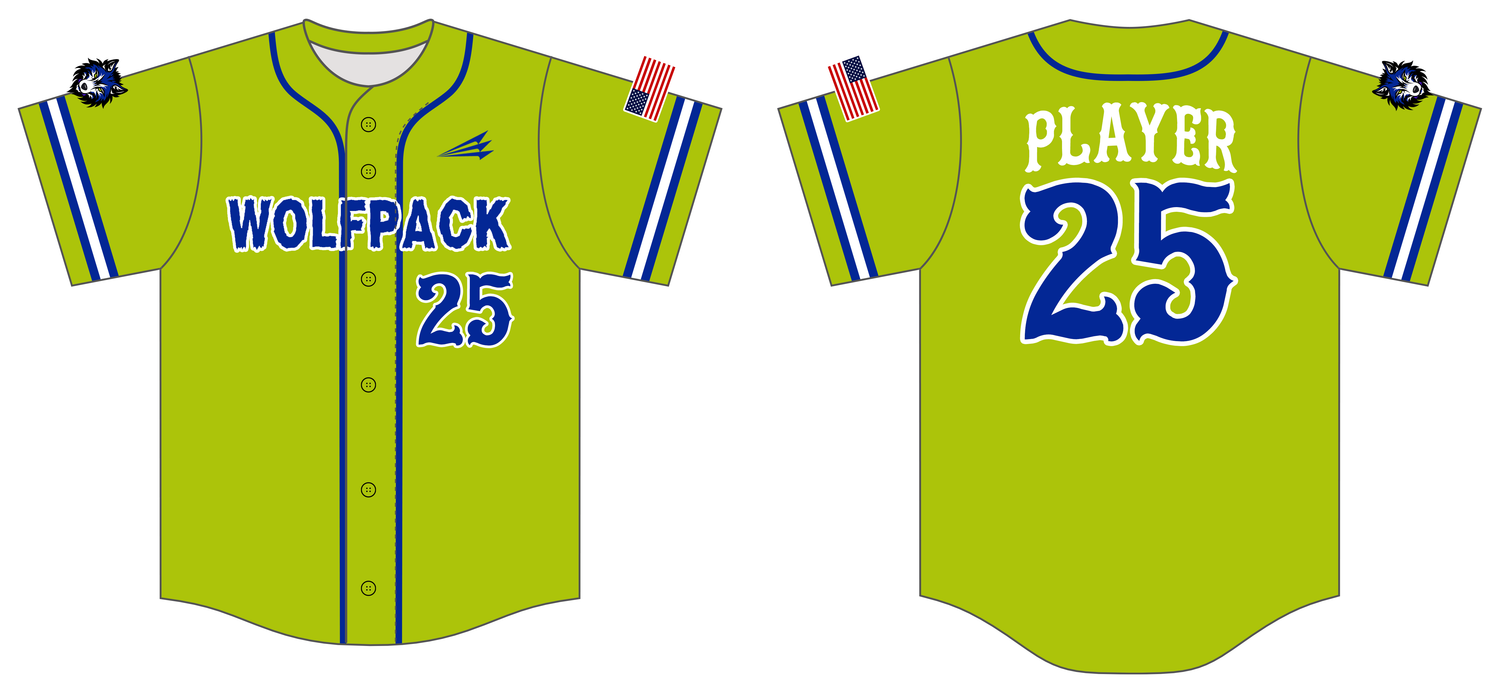 JDS Wolfpack Custom NanoDri Baseball Jersey #J1