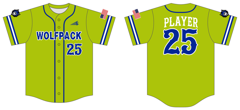 JDS Wolfpack Custom NanoDri Baseball Jersey #J1
