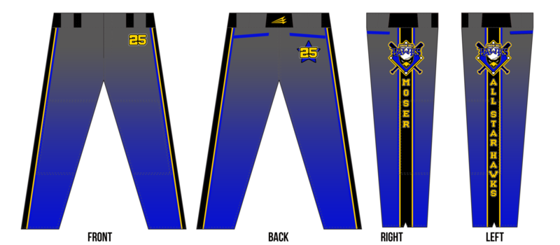 Snow Hill Hawks Baseball Custom Stacheman Elite Long Baseball Pants #BP7