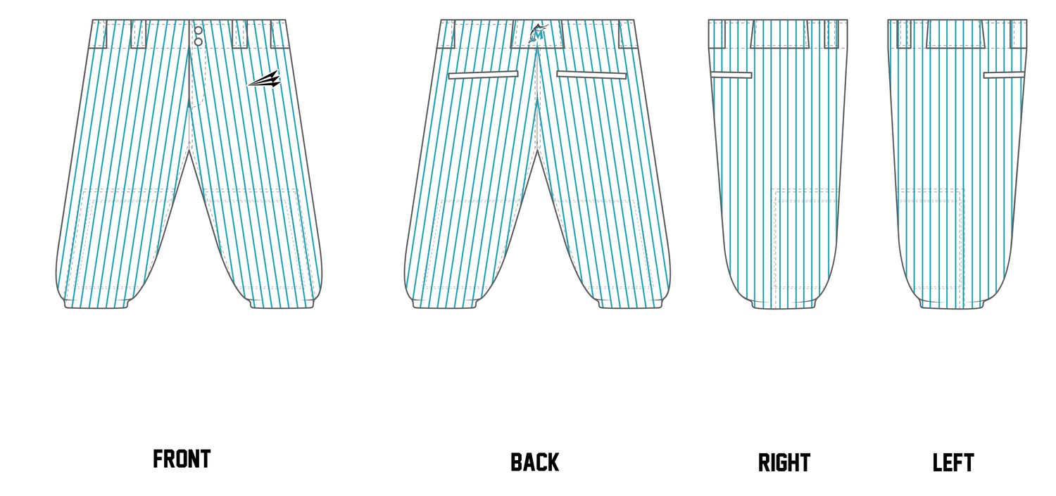 Suncoast Marlins Custom Knicker Baseball Pant #BP2d
