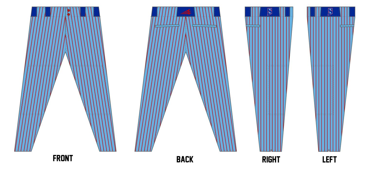 Indiana Jr. Sycamores Custom Athletic Baseball Pant #BP13