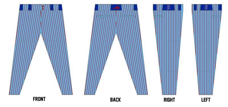 Indiana Jr. Sycamores Custom Athletic Baseball Pant #BP13