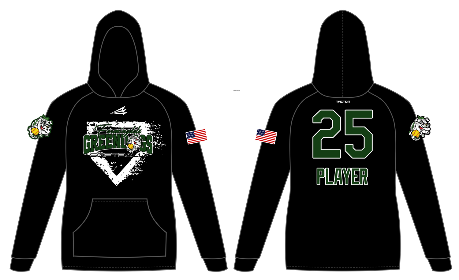 Lady Greendogs Custom Vulcan Hoodie #VH1F