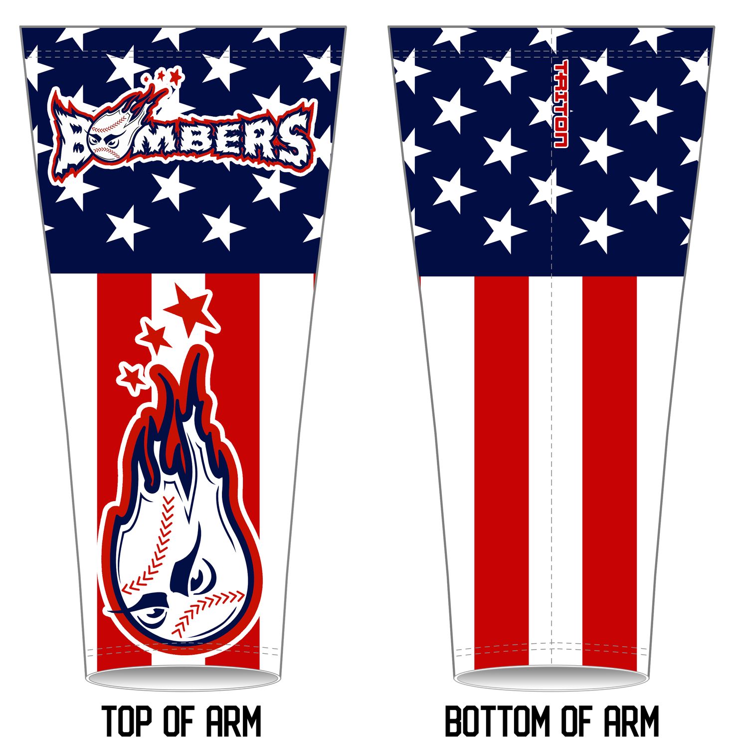 Bombers Softball Custom Arm Sleeve #AS1