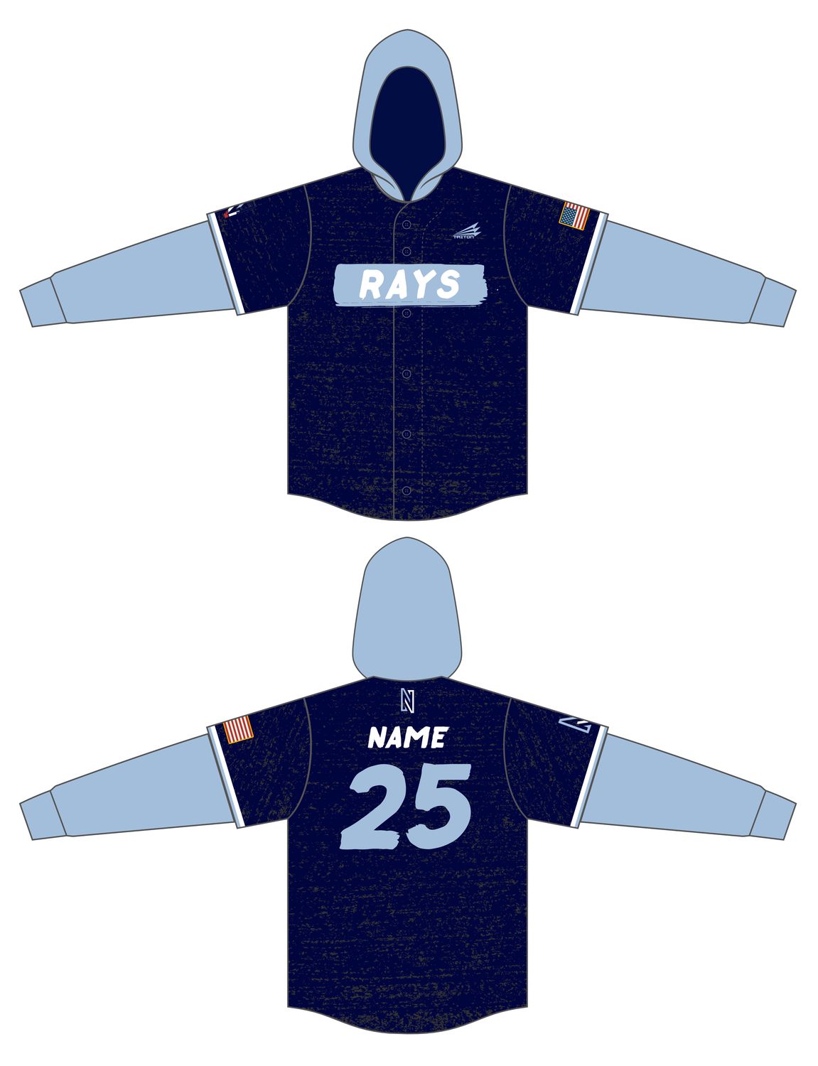 Triton Rays Custom Hoodzie