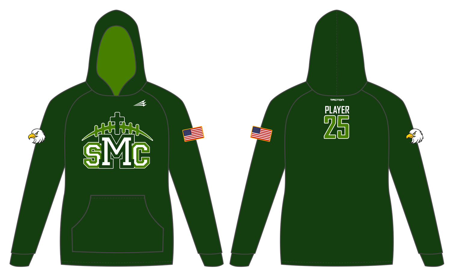 SMC Eagles Football Custom Vulcan Hoodie