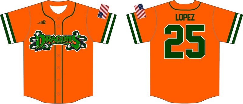 Northeast Dragons Custom HexaFlex Baseball Jersey #7