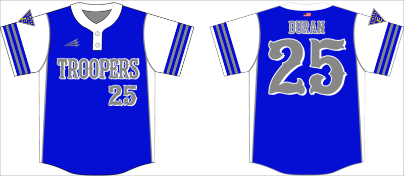 Troopers Custom HexaFlex Baseball Jersey #2C